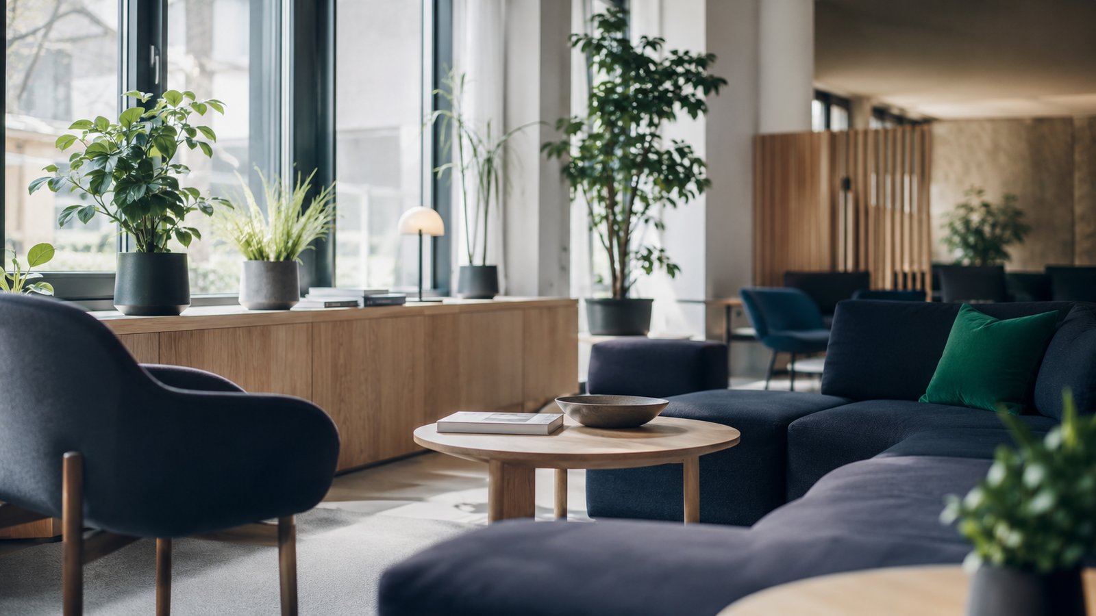Moderne, einladende Arbeitsatmosphäre bei VIVAME