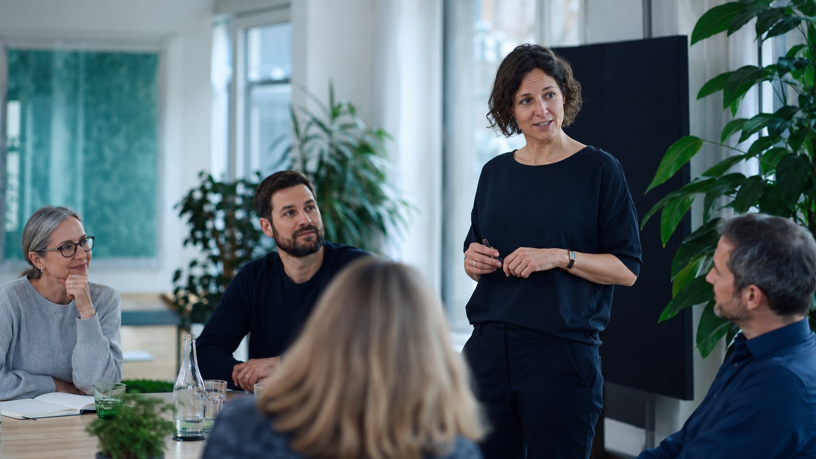 Vital-Me-Gesundheitsworkshop: kleine Gruppe lernt evidenzbasierte, gesunde Routinen
